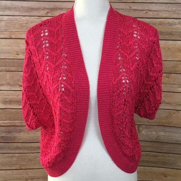 Chico's Sweaters - Chico’s Hot Pink Shrug